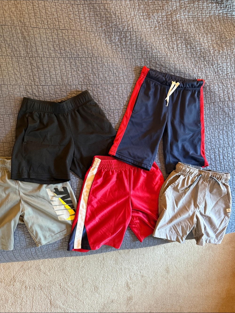 Boys' Red, Navy & Black Athletic Shorts Multi-Pack - size XS